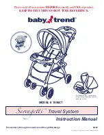 Предварительный просмотр 1 страницы Baby Trend 1807CT Sun Dance Instruction Manual