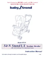 Предварительный просмотр 1 страницы Baby Trend 7311 Instruction Manual