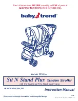 Preview for 1 page of Baby Trend 7574 Plus Instruction Manual