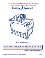 Preview for 1 page of Baby Trend 8136BCC Instruction Manual