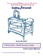 Preview for 1 page of Baby Trend 8166BC Instruction Manual