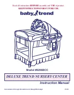 Предварительный просмотр 1 страницы Baby Trend 8206BCC Instruction Manual