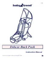 Baby Trend Deluxe Back Pack Instruction Manual предпросмотр