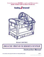 Baby Trend DELUXE TREND NURSERY CENTER 8207BCC Instruction Manual preview
