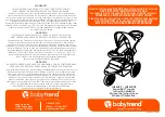 Preview for 1 page of Baby Trend Expedition JG94 R Series Instruction Manual