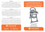 Preview for 1 page of Baby Trend HC01 A Series Instruction Manual