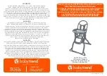 Baby Trend IC99 Instruction Manual preview