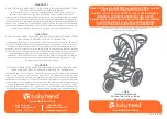 Baby Trend JG64 Instruction Manual предпросмотр