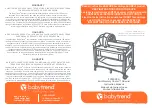 Предварительный просмотр 1 страницы Baby Trend Mini Nursery Center PY02 A Series Instruction Manual