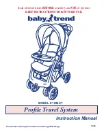 Baby Trend Profile 1836CT Instruction Manual предпросмотр