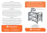 Предварительный просмотр 1 страницы Baby Trend PY81E70A Instruction Manual