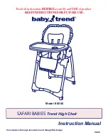 Предварительный просмотр 1 страницы Baby Trend SAFARI BABIES 8866 Instruction Manual