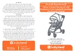 Baby Trend Sit N' Stand SS27 B Series Instruction Manual предпросмотр