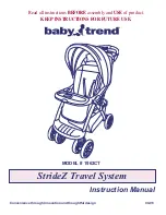 Предварительный просмотр 1 страницы Baby Trend StrideZ 1963CT Instruction Manual