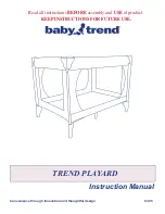 Preview for 1 page of Baby Trend Trend Playard Instruction Manual