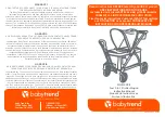 Предварительный просмотр 1 страницы Baby Trend WG01 B Series Instruction Manual