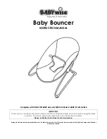 Baby wise Baby Bouncer Instruction Manual preview