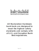 baby&child Cabin Full Loft Bed 355-82 Assembly Instructions Manual preview