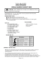 Preview for 1 page of baby&child Emelia Queen Quick Start Manual