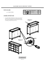 Предварительный просмотр 2 страницы baby&child Harlowe Wide Dresser Topper Assembly Instructions