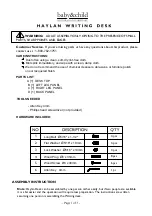 baby&child Haylan Writing Desk Assembly Instructions preview