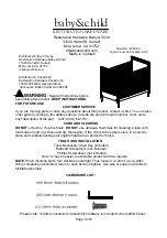 Preview for 2 page of baby&child Layne Panel Crib Toddler Rail 368-05 Manual