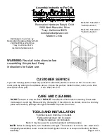 Предварительный просмотр 2 страницы baby&child Sutton 5463-0612 Assembly Instructions Manual