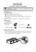 Preview for 1 page of baby&child Tribeca Wide Dresser Quick Manual
