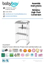 Preview for 1 page of babybay High Chair Conversion Assembly Instructions