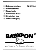 Preview for 1 page of Babyfon BM 700 DC Instruction Manual