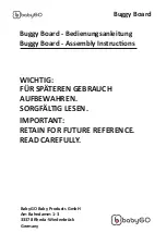 BabyGo Buggy Board Assembly Instructions Manual предпросмотр