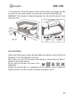 Предварительный просмотр 23 страницы BabyGo Side Crib Assembly Instructions Manual