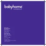 Предварительный просмотр 20 страницы Babyhome Taste Manual