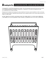 Babyletto Crayson Mini Crib Assebly And Operation Manual preview