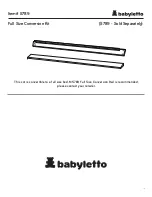 Предварительный просмотр 16 страницы Babyletto Gelato 12901 Assembly Instructions Manual