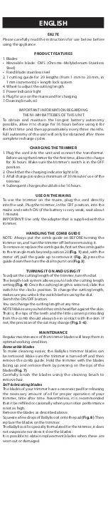 Preview for 2 page of BaByliss for MEN E827E Quick Start Manual