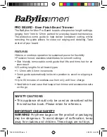 Preview for 2 page of BaByliss for MEN PRO BEARD 7860U Manual