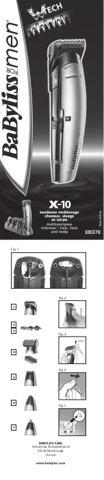 BaByliss for MEN WTECH x-10 Quick Start Manual preview