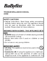 Preview for 1 page of BaByliss 2358U Manual