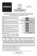 Preview for 113 page of BaByliss Cuisinart COOKFRESH STM1000E Instructions Manual