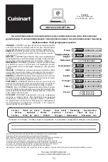 Preview for 74 page of BaByliss Cuisinart RPB100E Manual