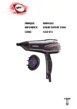 Предварительный просмотр 1 страницы BaByliss expert 2300 Manual