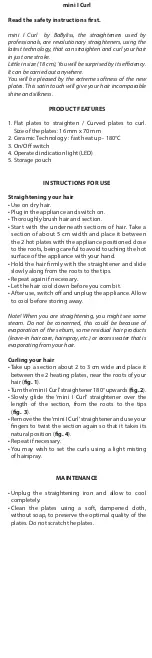 Preview for 2 page of BaByliss GPB007E User Manual