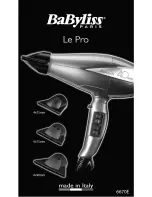 Preview for 1 page of BaByliss Le Pro 6670E Manual