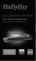 BaByliss pro 230 ionic titanium Manual preview