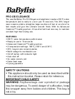 Preview for 2 page of BaByliss PRO 235 ELEGANCE 2198MU Manual