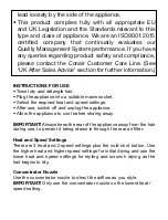 Preview for 4 page of BaByliss SALON POWER 2100 DIFFUSER Manual