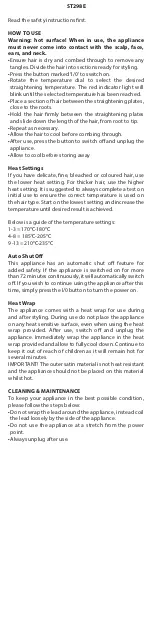 Предварительный просмотр 2 страницы BaByliss ST298E User Manual