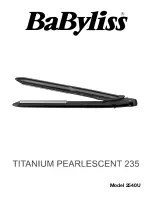 BaByliss Titanium Pearlescent 235 Manual preview