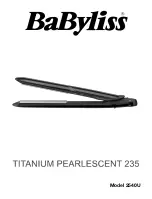 Предварительный просмотр 1 страницы BaByliss Titanium Pearlescent 235 Manual